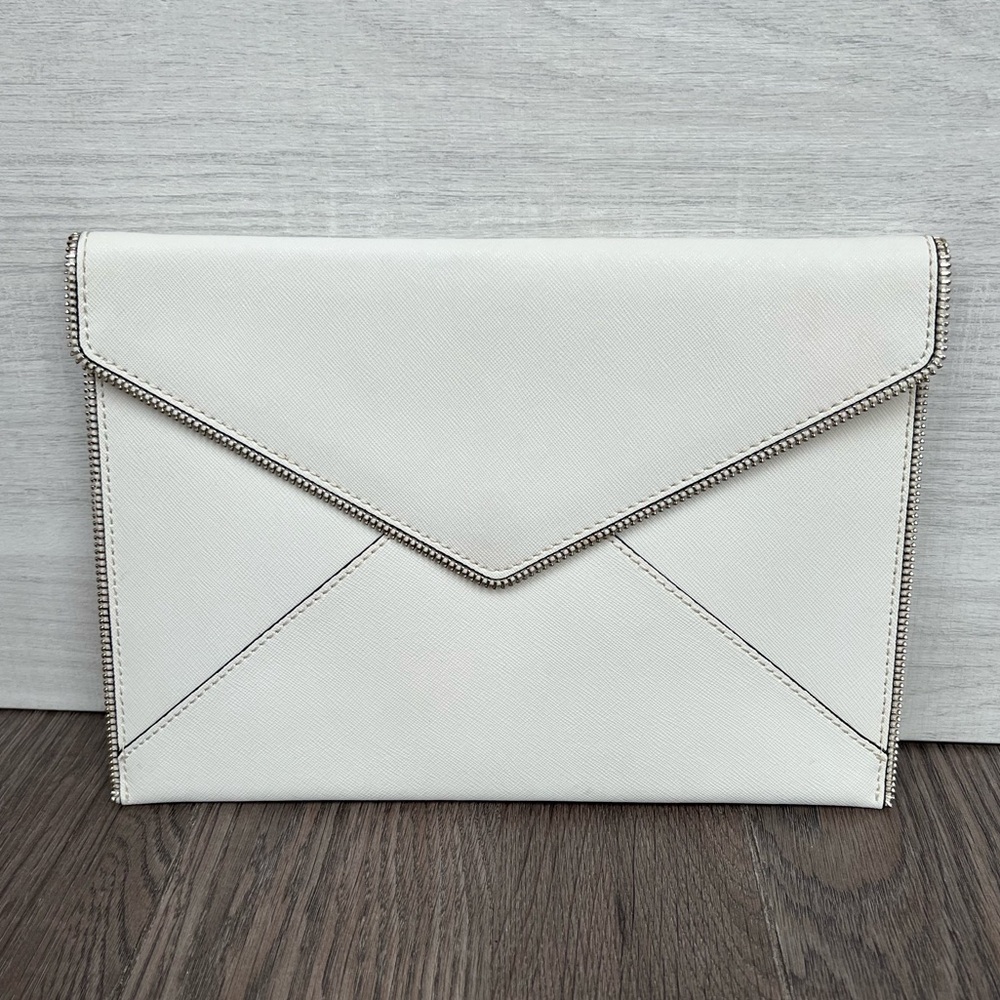 Rebecca Minkoff Zipper Clutch, White